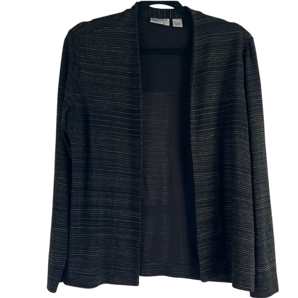 Chico's Travelers Women's Open Front Cardigan Sparkly Size 2 or Large EUC